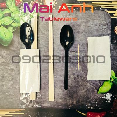Combo 4 in 1 - Vỏ trơn/ Muỗng đen cao cấp